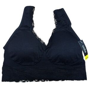 Coobie Intimates Black Lace Trimmed Bra. Comfy Feminine